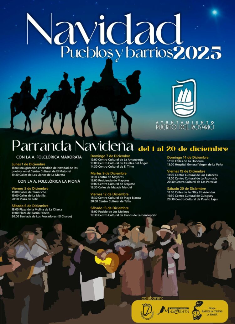 “La Pioná” y “Maxorata” llevan la Navidad y nuestra cultura popular a los pueblos y barrios del municipio de Puerto del Rosario
