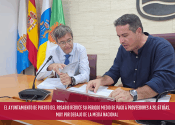 El Ayuntamiento de Puerto del Rosario reduce su Periodo Medio de Pago a Proveedores a 20,67 días, muy por debajo de la media nacional