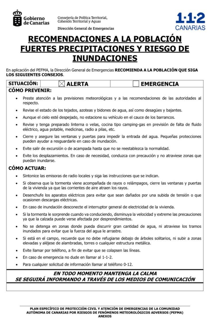 El Cabildo de Fuerteventura mantiene un seguimiento de la borrasca Claudia