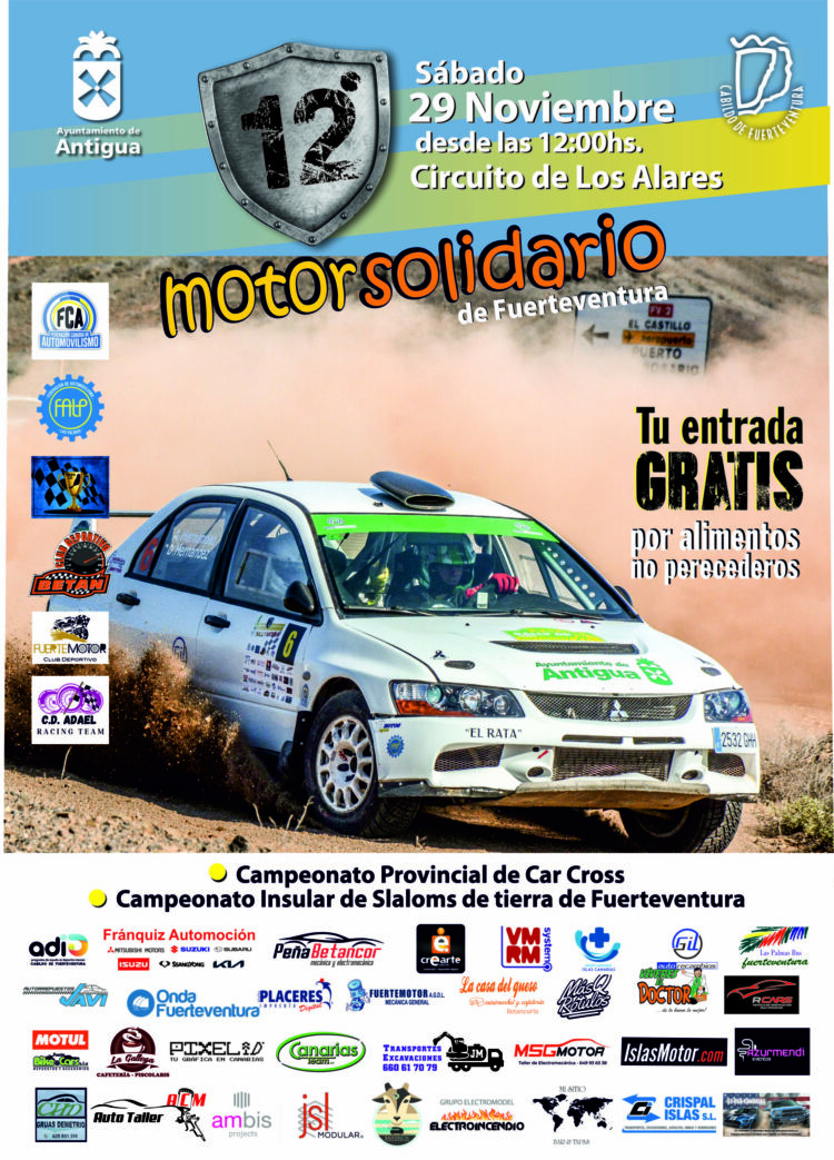 Los 35 mejores equipos de Canarias participan este sábado en el XII Motor Solidario en Antigua