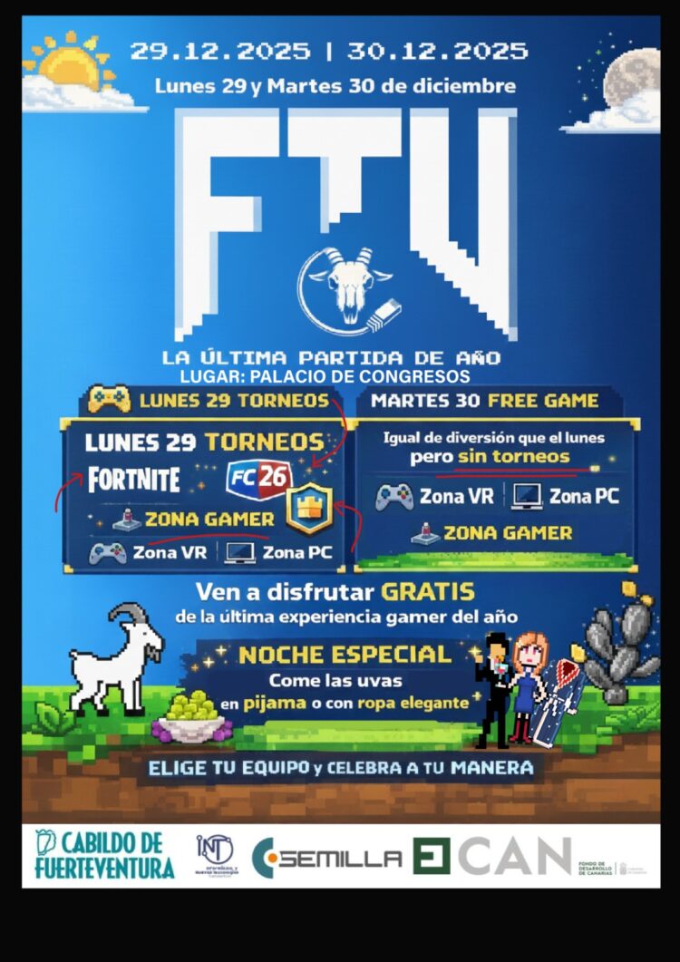 El Cabildo impulsa la ‘FTV Game Party: La última partida del año’ para despedir 2025