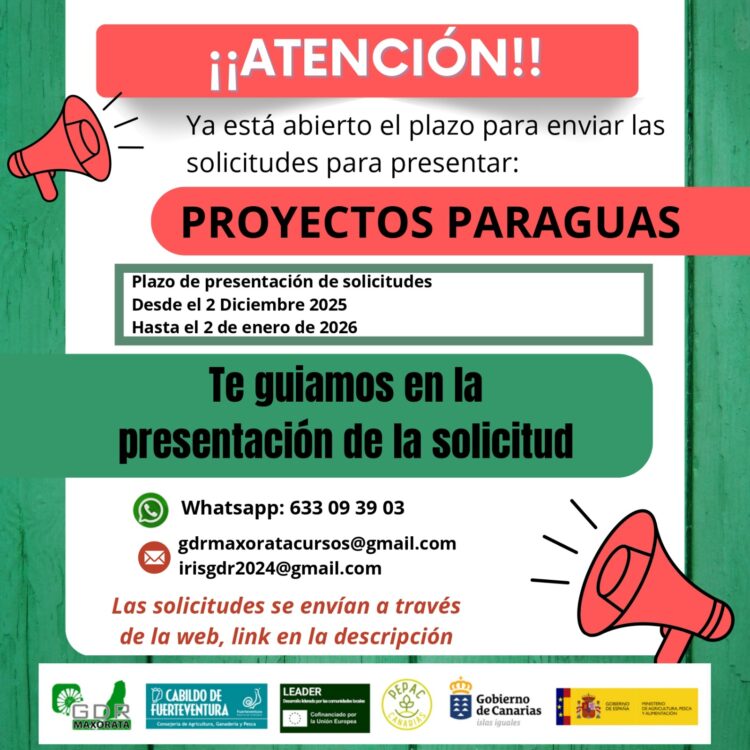 GDR Maxorata abre la convocatoria para presentar las solicitudes de ‘proyectos paraguas’
