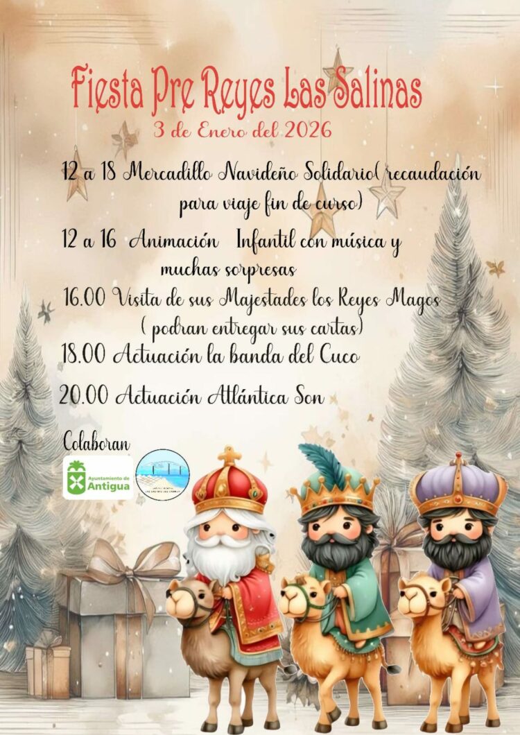 Las Salinas de Antigua celebra una Fiesta Pre-Reyes el 3 de enero