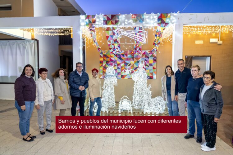 Barrios y pueblos del municipio lucen con diferentes adornos e iluminación navideños