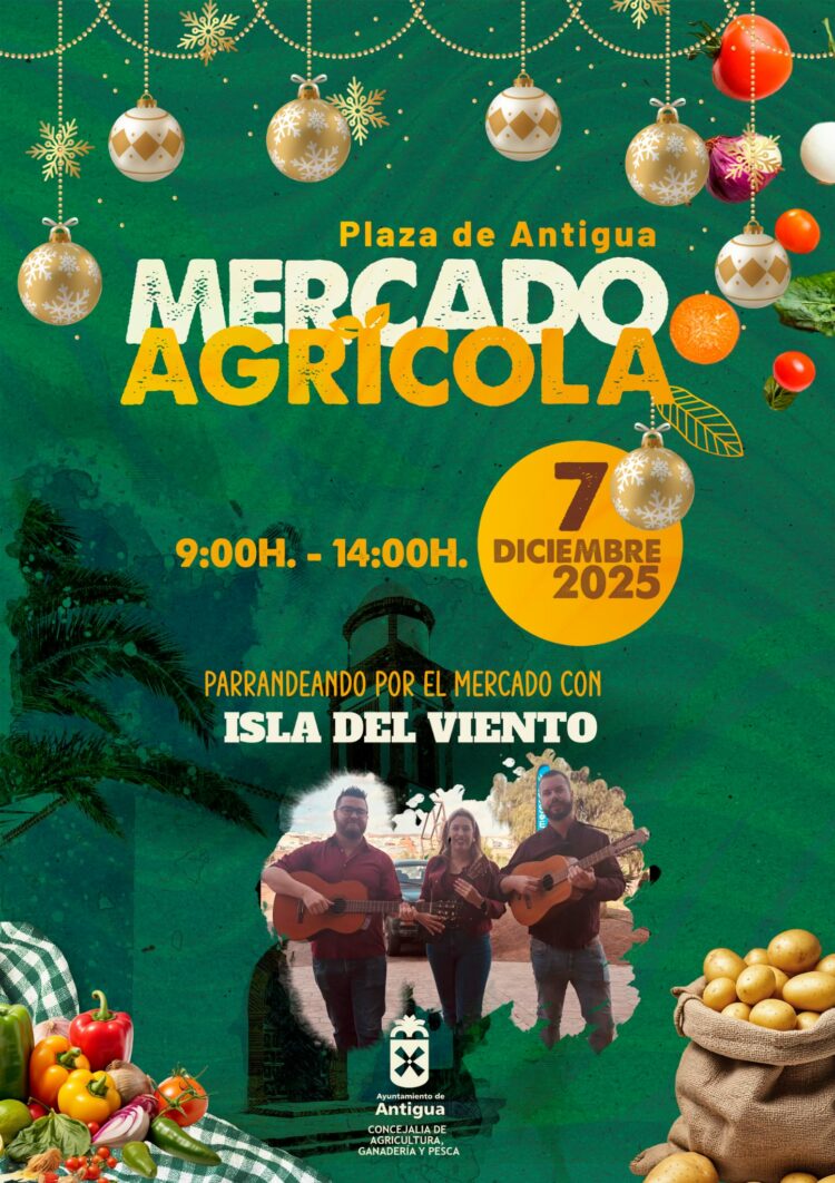 Un Mercado Agrícola muy navideño este domingo en la plaza de Antigua