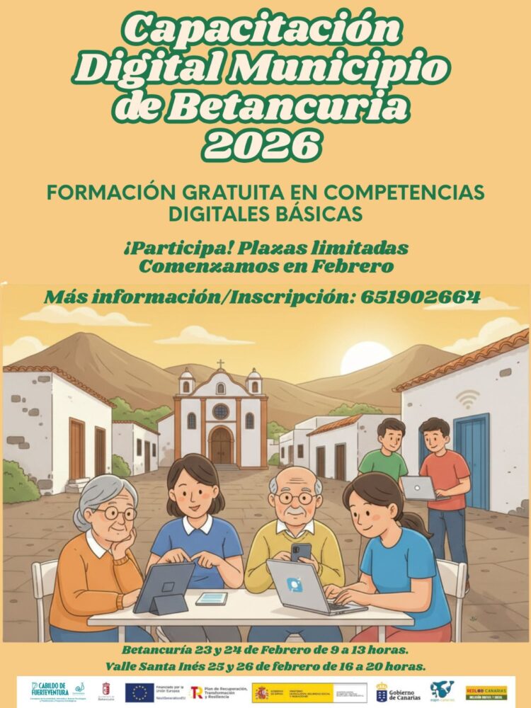 El Cabildo impulsa la formación en competencias digitales básicas para la ciudadanía de Betancuria