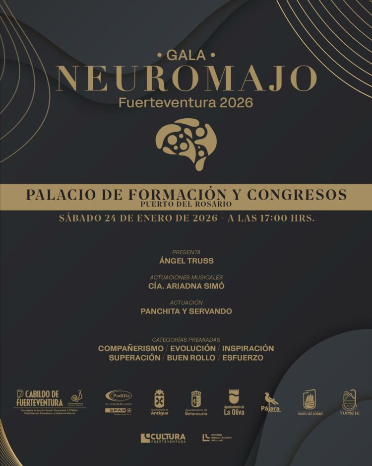 El Cabildo celebra la Gala Neuromajo 2026 para homenajear a los participantes de 2025
