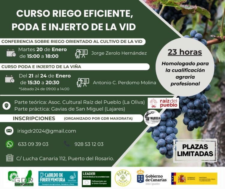 El Cabildo y GDR Maxorata impulsan cursos formativos dirigidos al sector primario