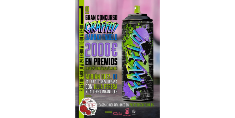 Éxito de convocatoria en el I Gran Concurso de Graffiti del barrio de Fabelo, con 19 solicitudes recibidas