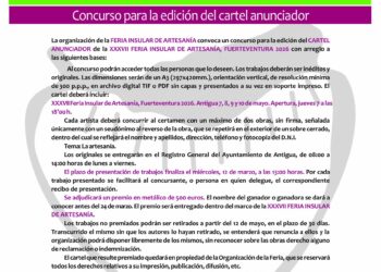 Antigua destaca arraigo e identidad de la Artesanía en el Cartel anunciador de la Feria Insular 2026