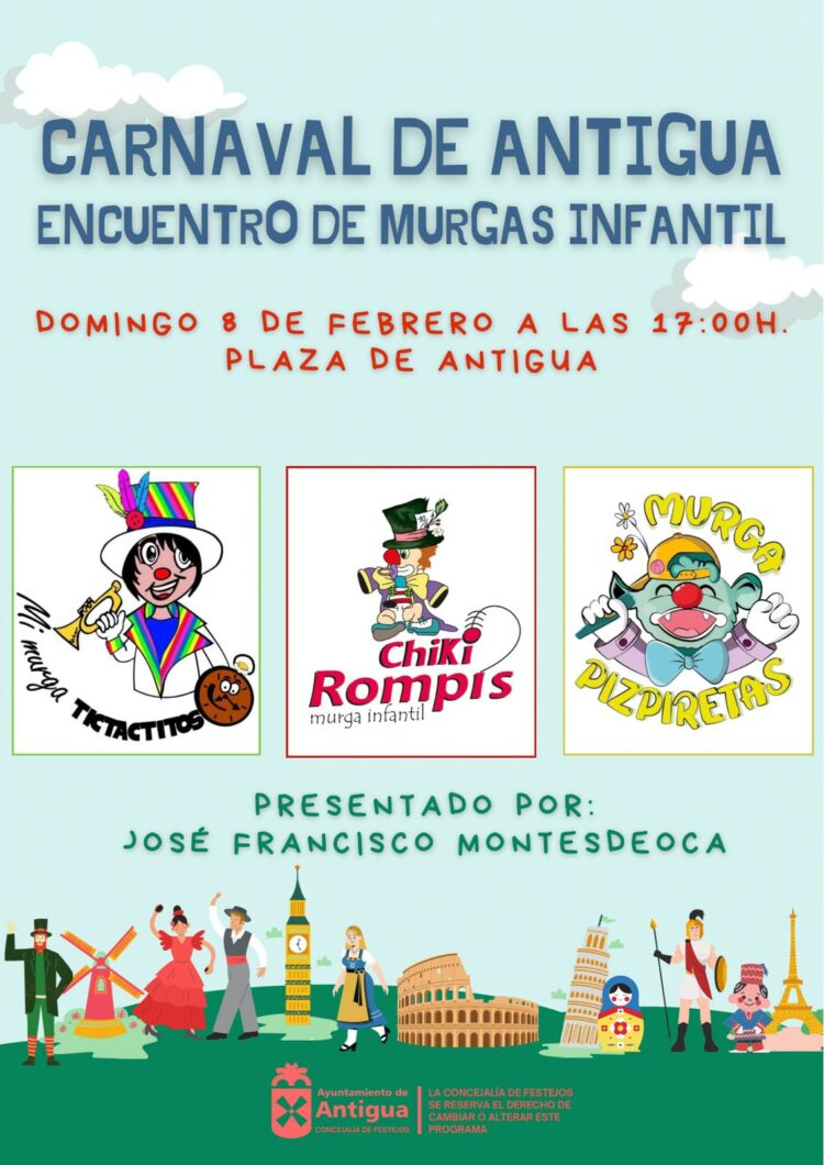 Fin de semana de Carnaval en Antigua con Coso, Verbena y Fiesta Infantil