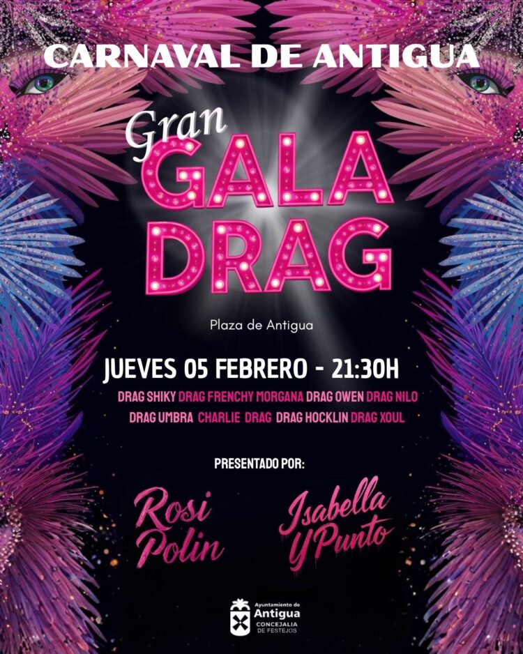 Suben al escenario plumas, brillantina y transgresión en la Gran Gala Drag del Carnaval de Antigua