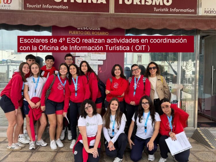 Escolares de 4º ESO realizan actividades en coordinación con la Oficina de Información Turística