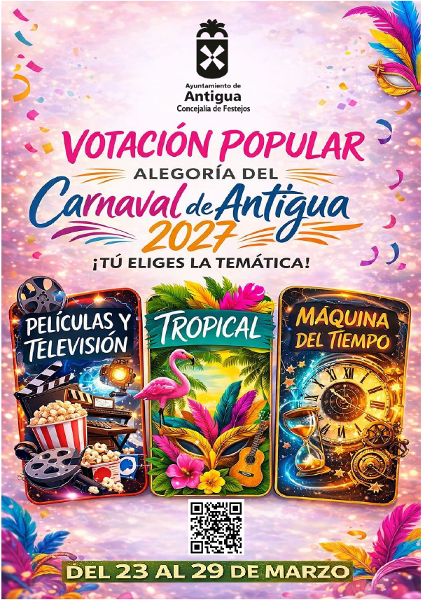 Último día para elegir on line la Alegoría del Carnaval de Antigua 2027