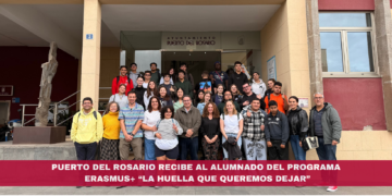 Puerto del Rosario recibe al alumnado del programa Erasmus+ “La huella que queremos dejar”