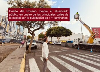 Puerto del Rosario mejora el alumbrado público en cuatro de las principales calles de la capital con la sustitución de 171 luminarias