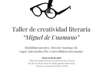 El Centro Bibliotecario Insular abre las inscripciones para el taller de creatividad literaria ‘Miguel de Unamuno’