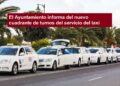 El Ayuntamiento informa del nuevo cuadrante de turnos del servicio del taxi