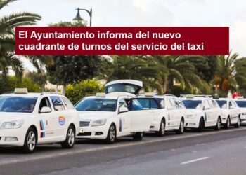 El Ayuntamiento informa del nuevo cuadrante de turnos del servicio del taxi