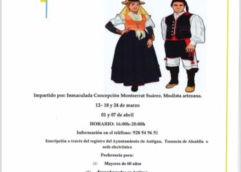 Antigua apuesta por las tradiciones con un Taller de confección de vestimenta canaria