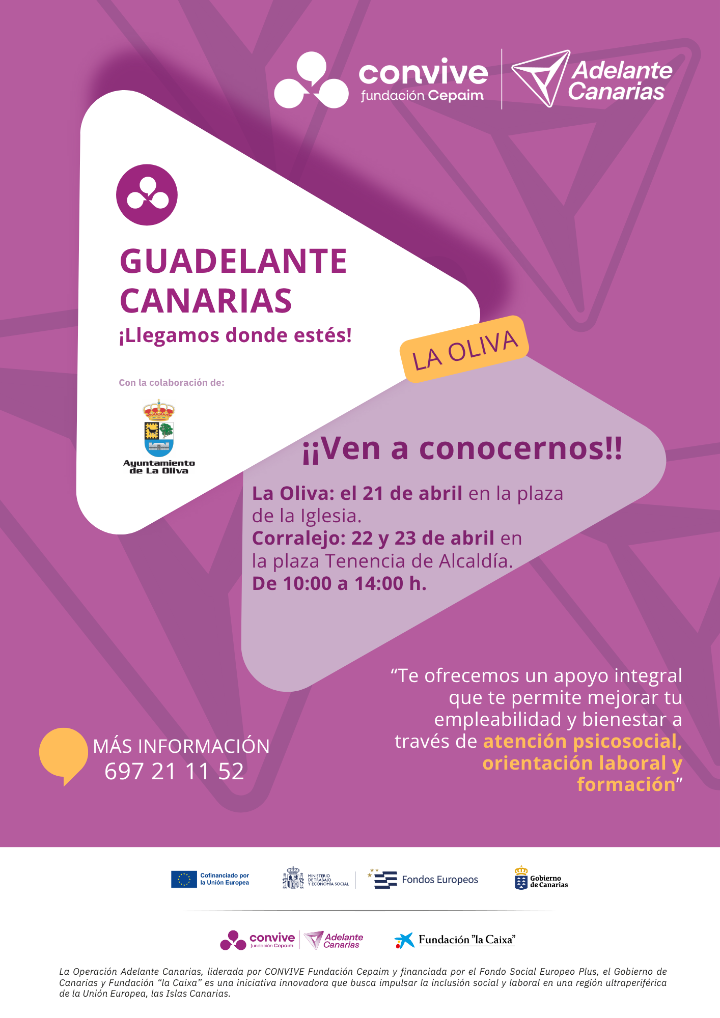 El Ayuntamiento de La Oliva acoge el proyecto GUADELANTE CANARIAS para impulsar la inclusión social y el empleo digno