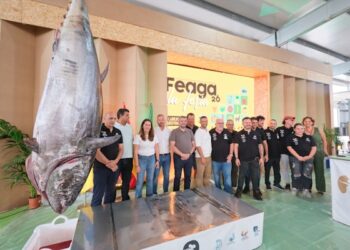 Centenares de personas presencian el ronqueo del atún en Feaga 2026