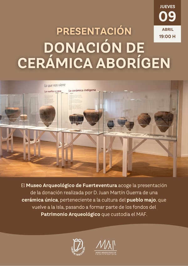 El Museo Arqueológico de Fuerteventura presenta la donación de una pieza única de cerámica aborigen