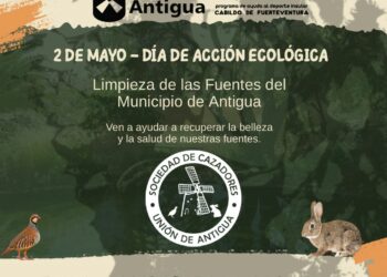 Ayuntamiento y Sociedad de Cazadores Unión Antigua impulsan una jornada de limpieza de fuentes naturales