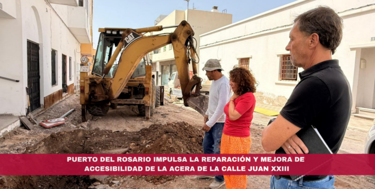 Puerto del Rosario impulsa la reparación y mejora de accesibilidad de la acera de la calle Juan XXIII