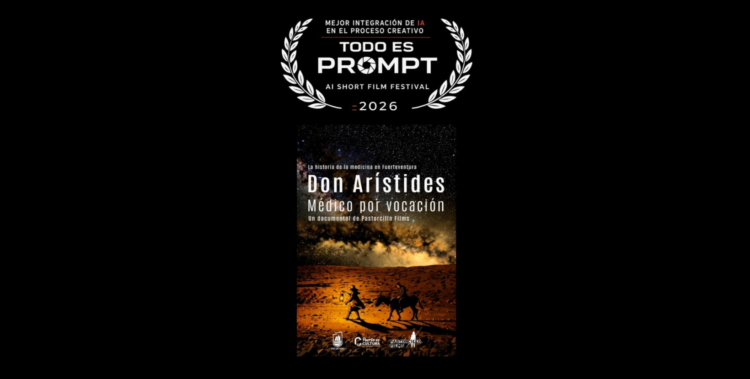 El documental sobre Don Arístides, impulsado por el Ayuntamiento de Puerto del Rosario, galardonado en el Festival Internacional de Inteligencia Artificial de Chile