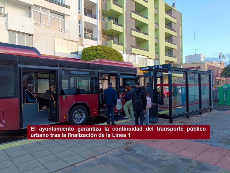 El ayuntamiento garantiza la continuidad del transporte público urbano tras la finalización de la Línea 1