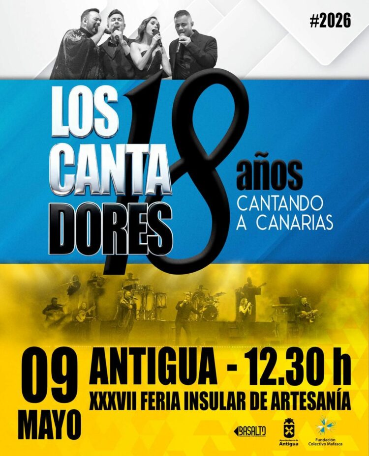 Los Cantadores celebran su 18º aniversario con un concierto especial en la Feria Insular de Artesanía en Antigua