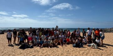 Encuentro del alumnado de 6.º de Primaria en la Playa de La Guirra