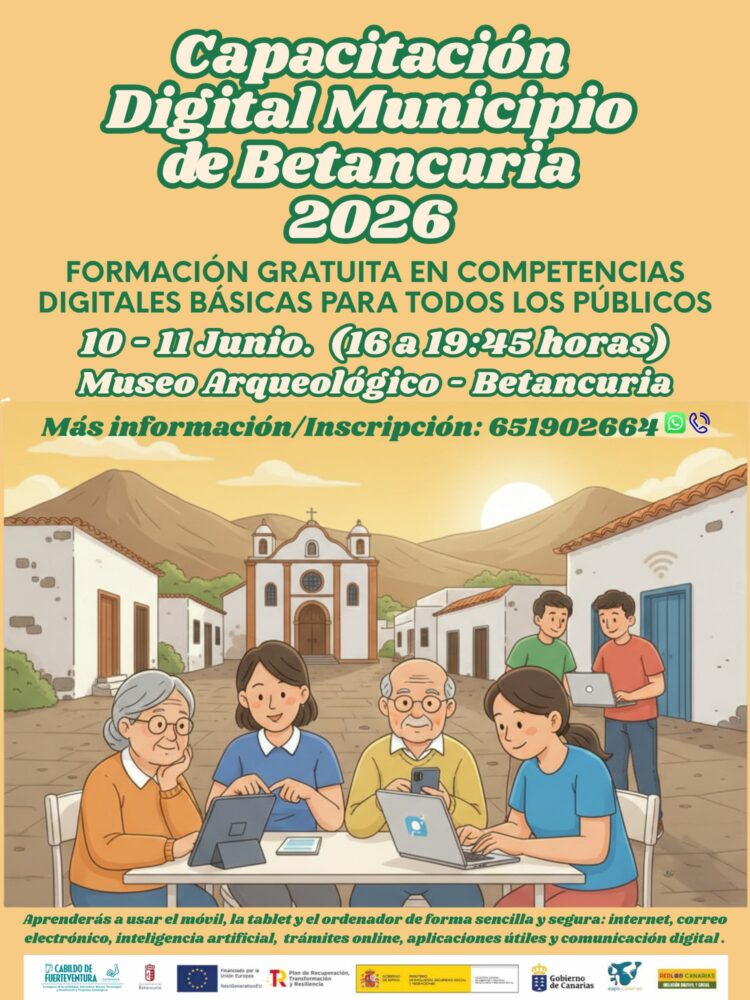 Formación en competencias digitales en Betancuria | Cabildo de Fuerteventura