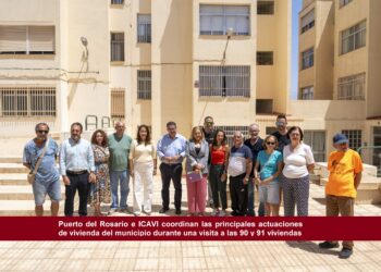 Puerto del Rosario e ICAVI coordinan las principales actuaciones de vivienda del municipio durante una visita a las 90 y 91 viviendas