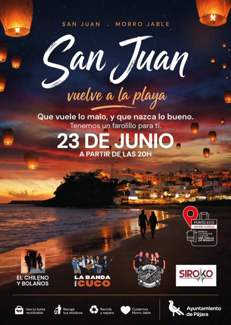 Pájara recupera la celebración de la Noche de San Juan y la hoguera tradicional en la playa de Morro Jable