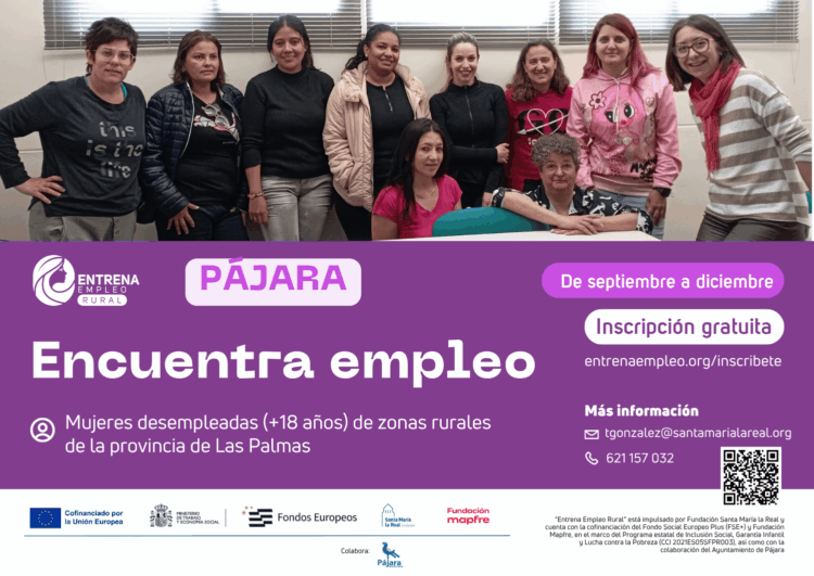 Entrena Empleo Rural regresa a Pájara en septiembre para ayudar a las mujeres en la búsqueda de trabajo
