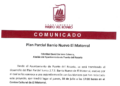 COMUNICADO PLAN PARCIAL BARRIO NUEVO EL MATORRAL SEGUNDA REUNIÓN 30/07/2026 17:00 HORAS