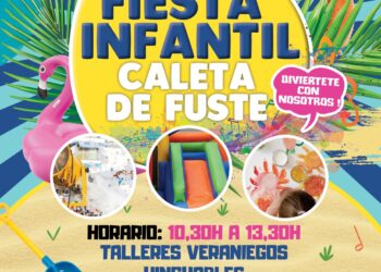 Caleta de Fuste celebra una fiesta infantil este domingo 19 de julio con talleres, hinchables y cañón de espuma