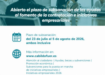 Plazo Subsanacion Ayudas | Cabildo de Fuerteventura