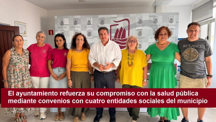 El ayuntamiento refuerza su compromiso con la salud pública mediante convenios con cuatro entidades sociales del municipio