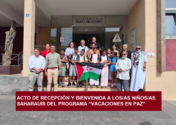 Acto de recepción y bienvenida a los/as niños/as saharauis del programa «vacaciones en paz».