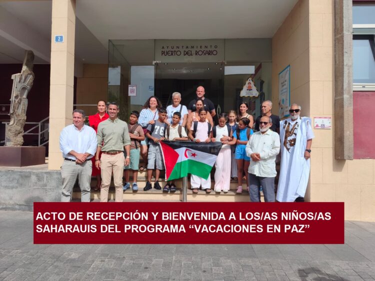 Acto de recepción y bienvenida a los/as niños/as saharauis del programa «vacaciones en paz».