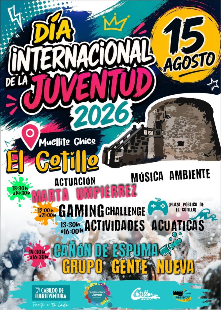 El Cotillo acogerá la celebración insular del Día Internacional de la Juventud con música, deporte y actividades para todos los públicos