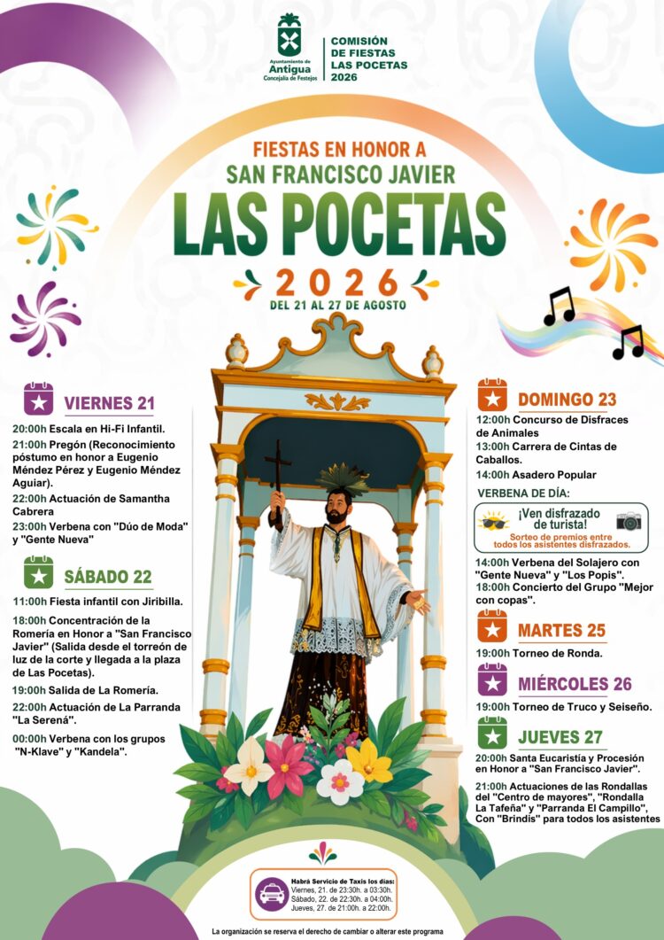 Las Pocetas celebra sus fiestas en honor a San Francisco Javier con actos tradicionales como concurso de disfraces y carrera de caballos