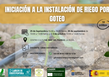 Curso rigeo por goteo GDR | Cabildo de Fuerteventura